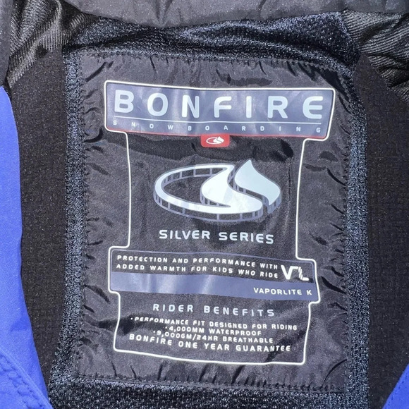BONFIRE , kids L 14-16 snowboarding Silver series vaporlite k 4000 mm waterproof - Picture 12 of 13